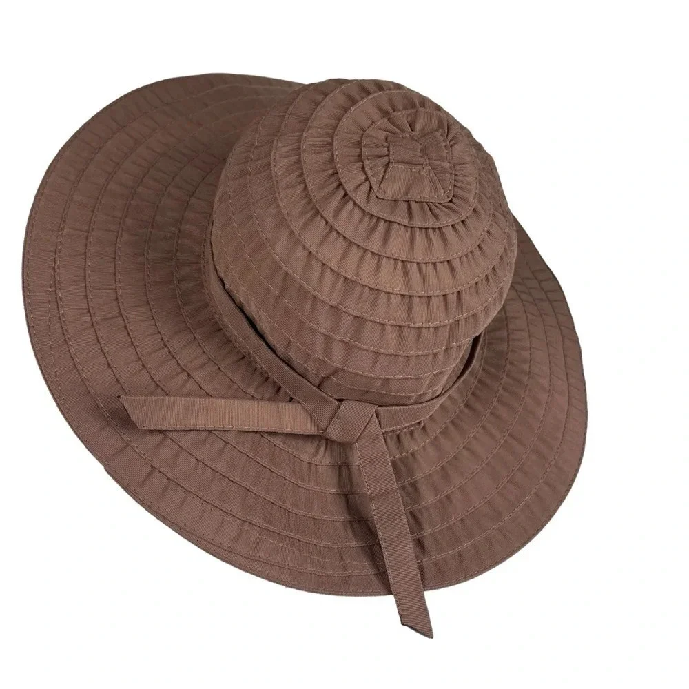 SCALA Brown Layered Fabric 3 1/2” Brim